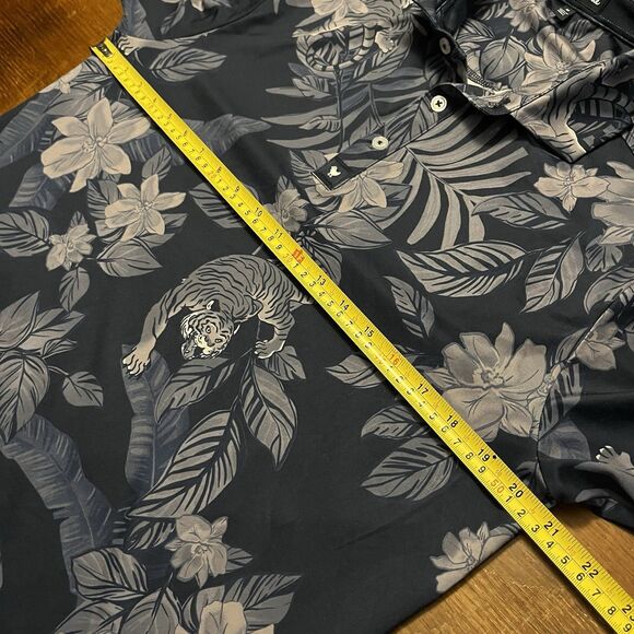 Bad Birdie Shirt Mens Medium Blue Crouching Tiger Polo Golf Performance Stretch - Picture 12 of 12